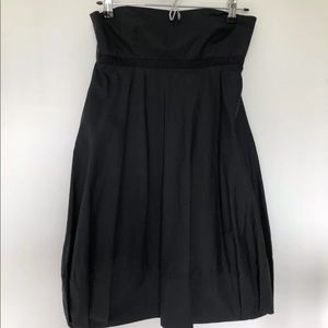 GAP Strapless Black Dress Poof Bottom Empire Waist